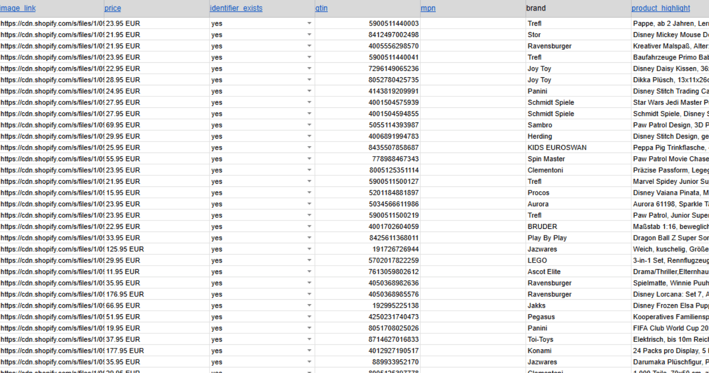 Referenz-Screenshot einer Feed-Einrichtung von Brockworks 2